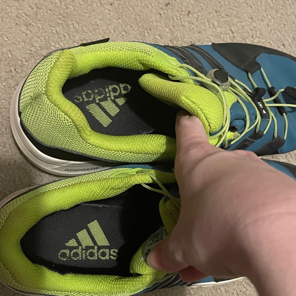 adidas Blue and Lime Green Gore-Tex Trail Sneakers - Picture 6 of 6